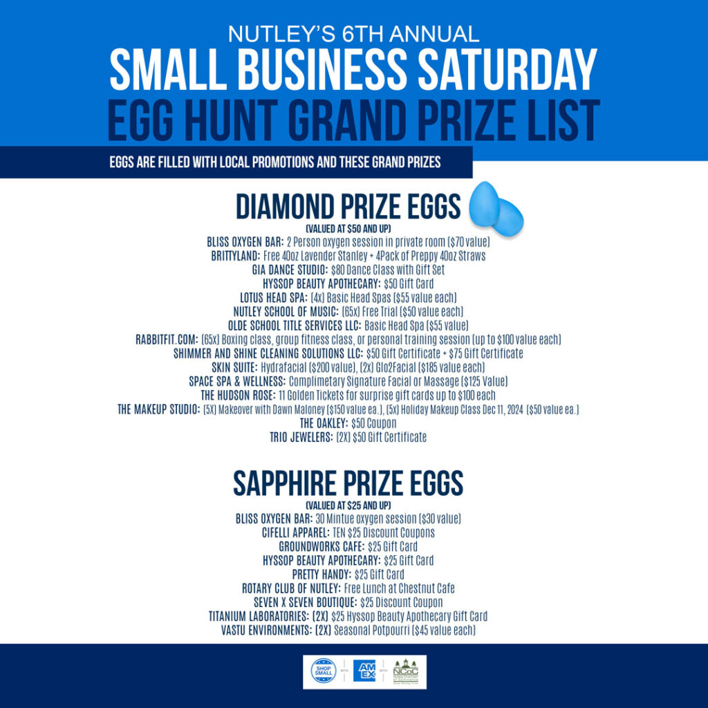 Nutley Chamber Small Business Saturday 2024