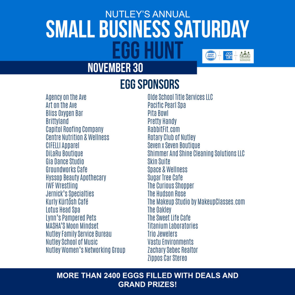 Nutley Chamber Small Business Saturday 2024