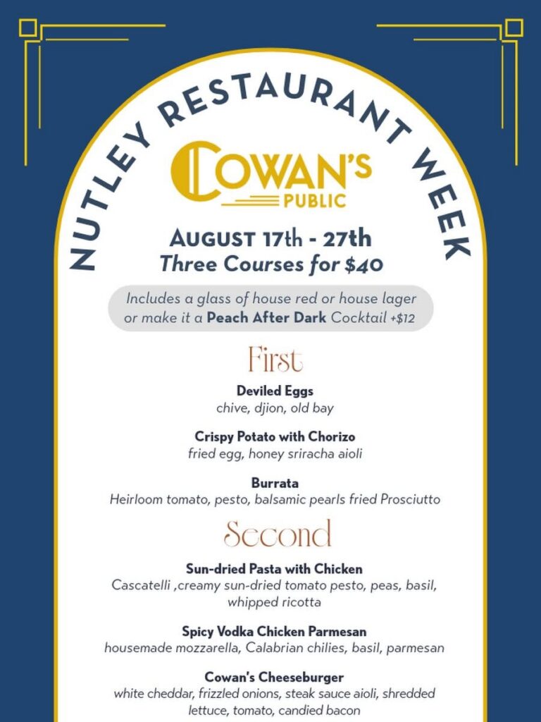 Cowan's Public Nutley Restaurant Week