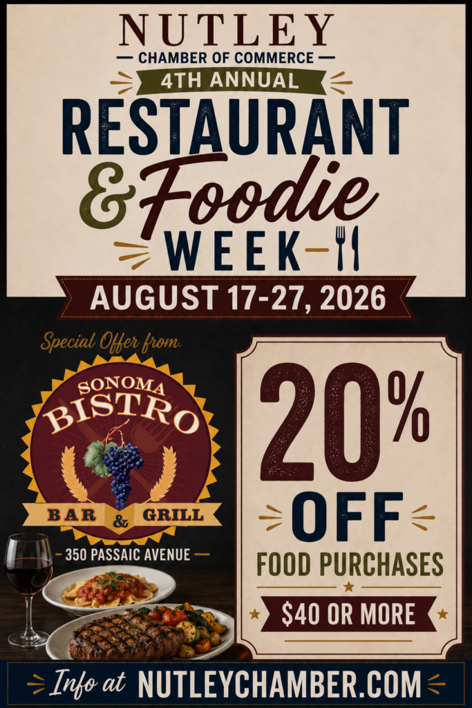 Sonoma Bistro Nutley Restaurant Week
