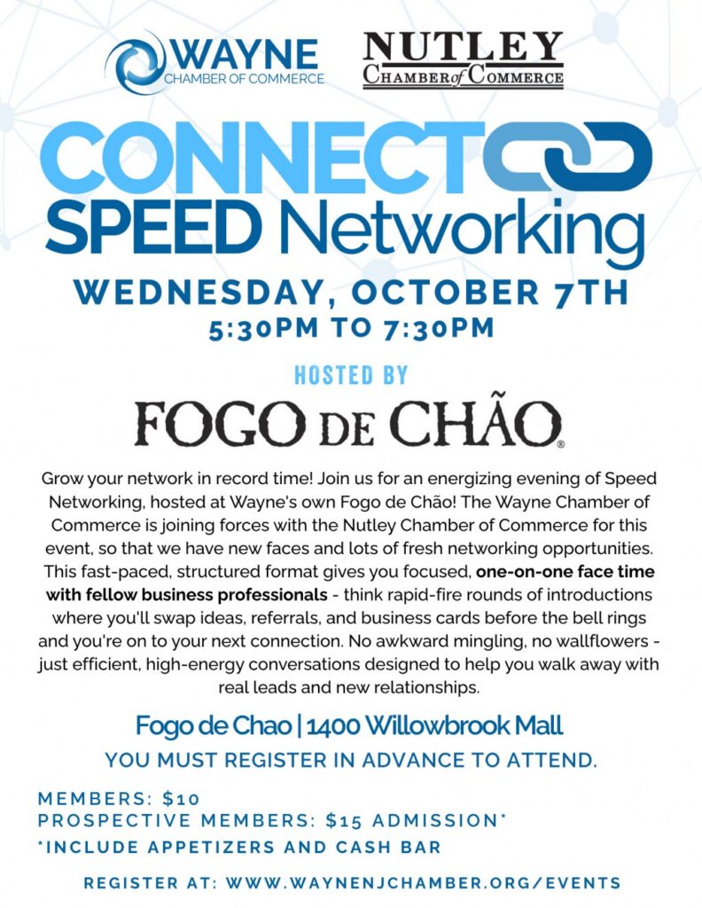 Wayne Chamber Connect Speed Networking