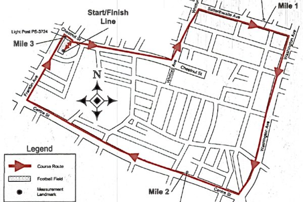 Nutley Chamber 5K Course Map